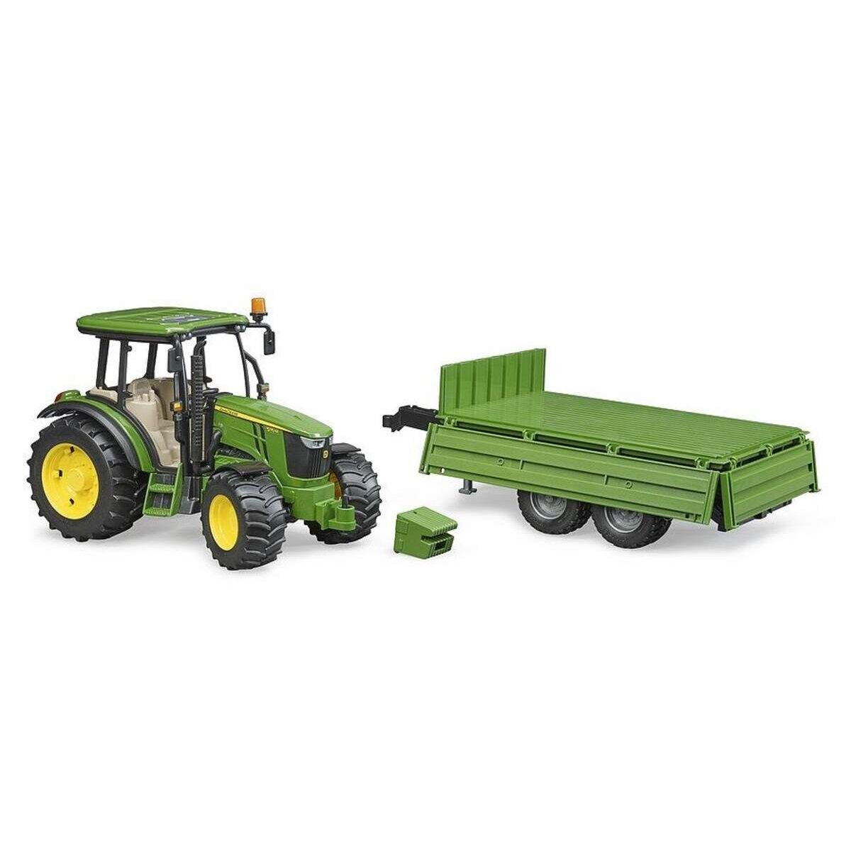 BRUDER® 2108 John Deere 5115M + mit Bordwandanhänger