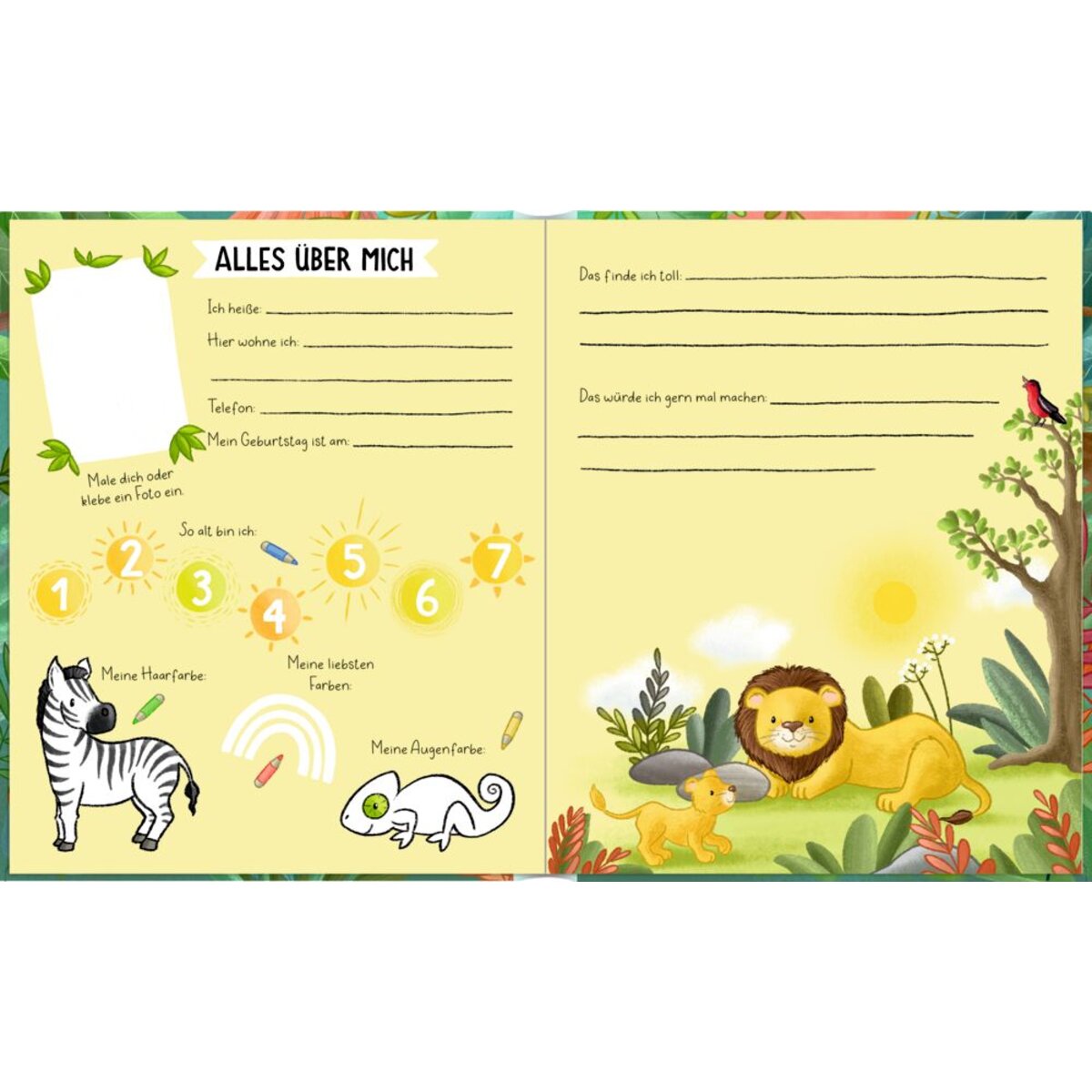 Coppenrath Verlag Freundebuch: Wilde Tiere - Alle meine Freunde