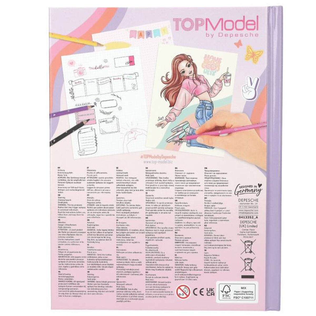 Depesche TOPModel Stimmungs-Malbuch mit LED-Glücksrad