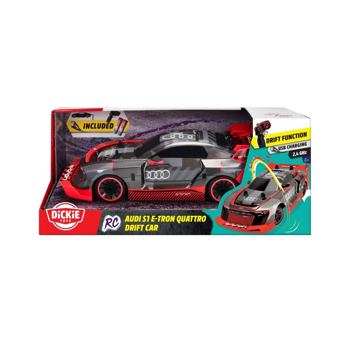 Dickie Toys RC Audi S1 E-Tron Quattro Drift Car, RTR