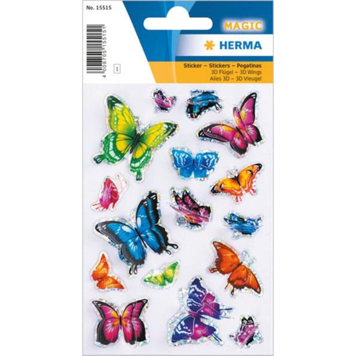HERMA 15515 Sticker MAGIC Schmetterling 3D Flügel