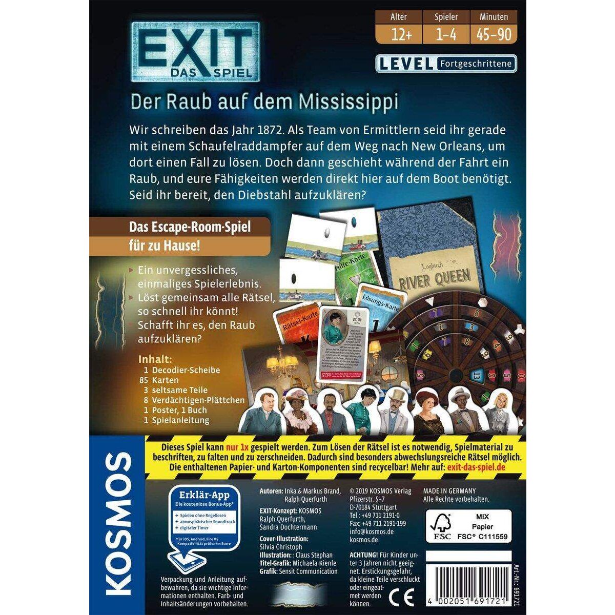 KOSMOS EXIT® Der Raub auf dem Mississippi, Level Fortgeschrittene