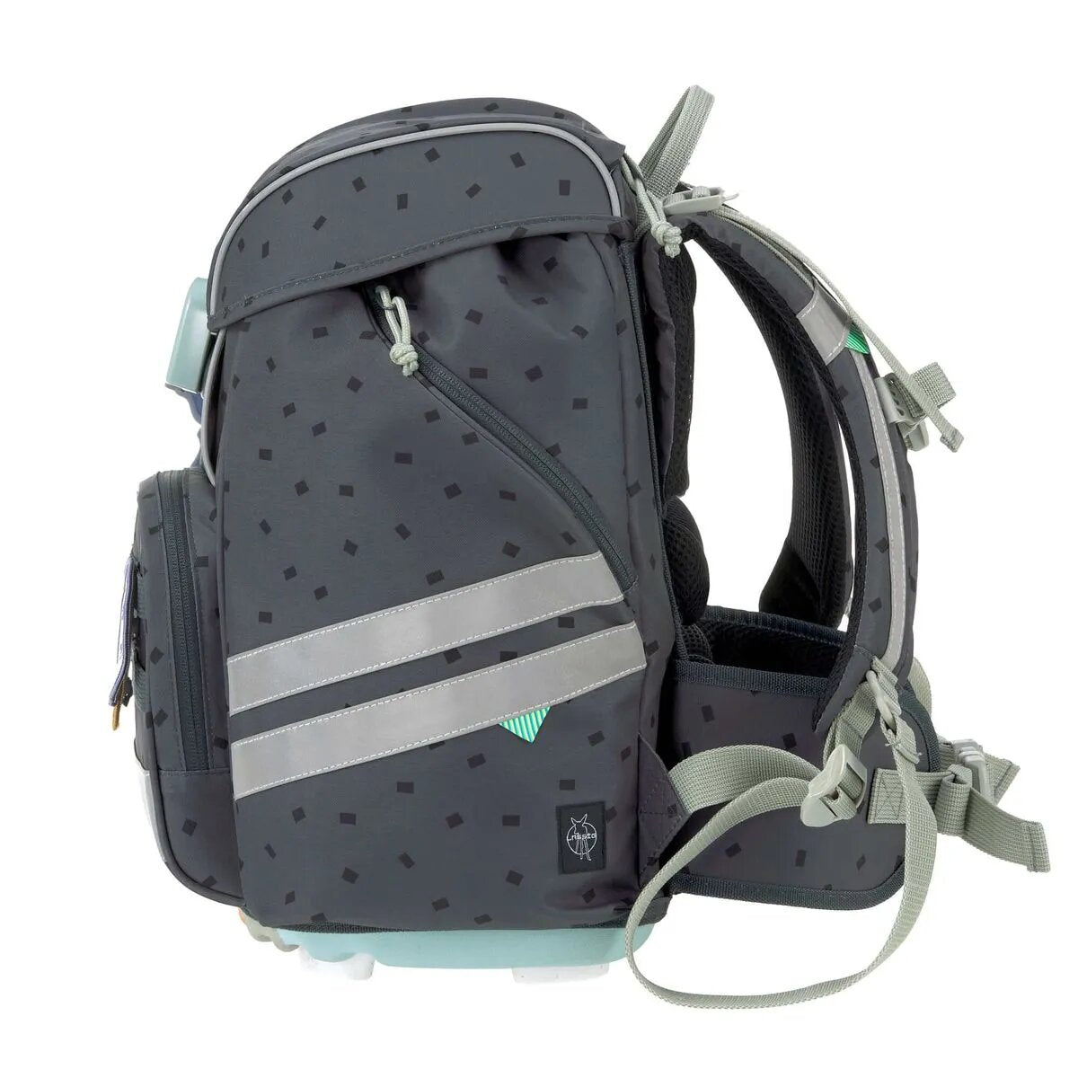 Lässig Schulranzen Set Flexy Unique Speckles Anthracite, 7-teilig