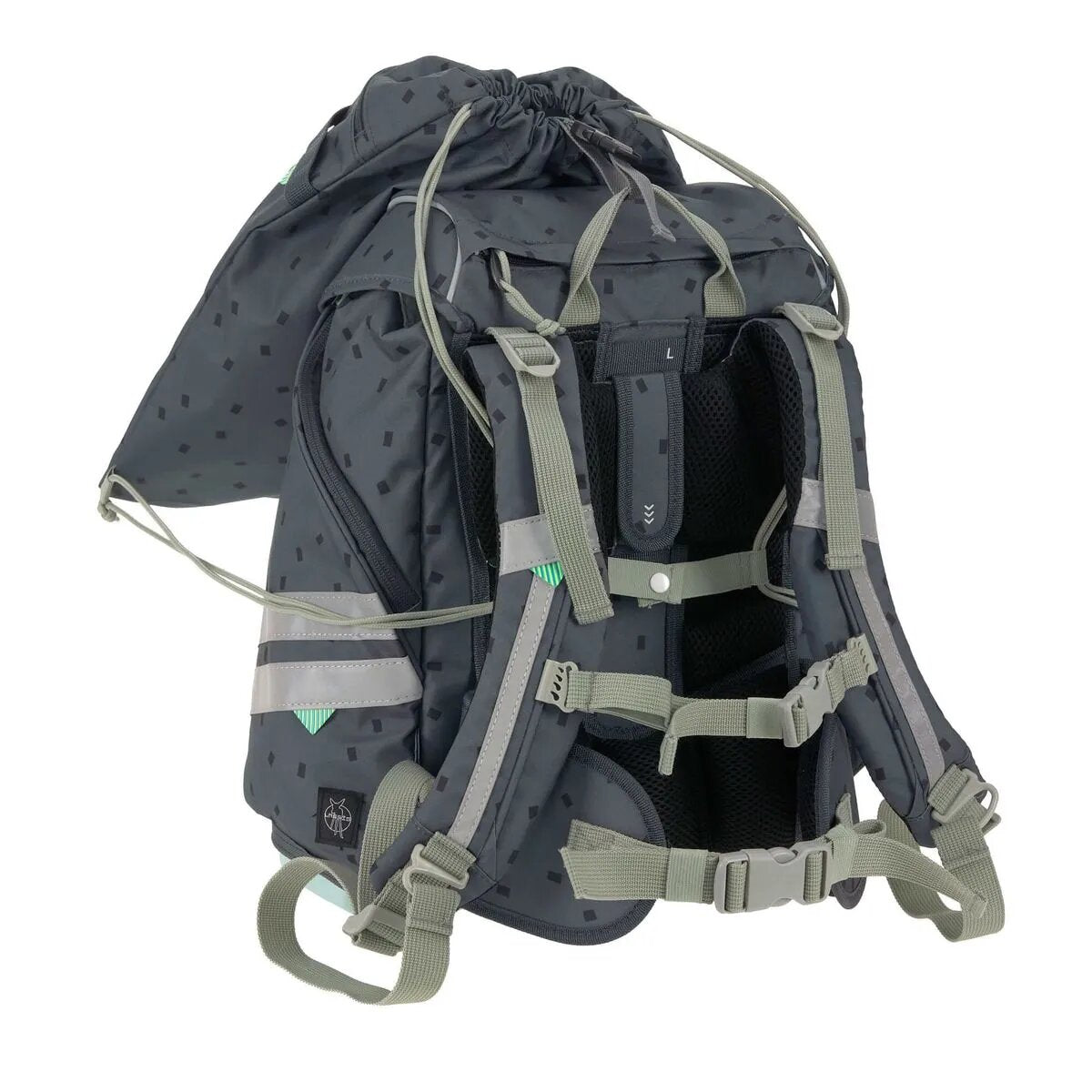 Lässig Schulranzen Set Flexy Unique Speckles Anthracite, 7-teilig