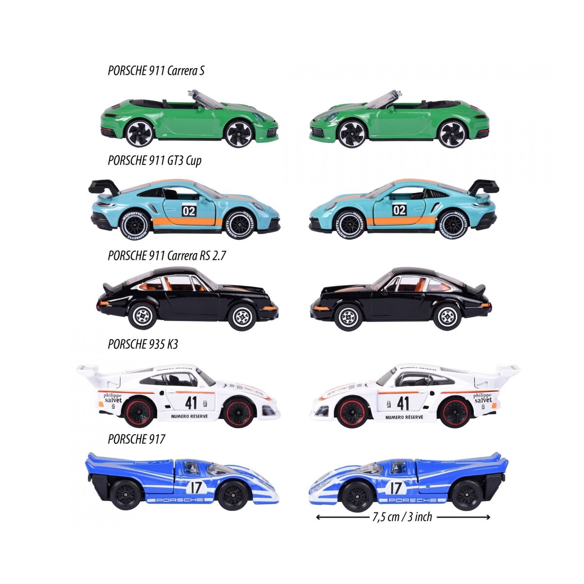 Majorette Porsche Motorsport 5 Pieces Giftpack