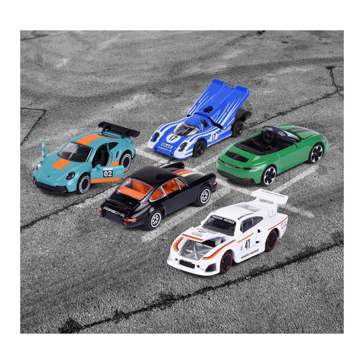 Majorette Porsche Motorsport 5 Pieces Giftpack