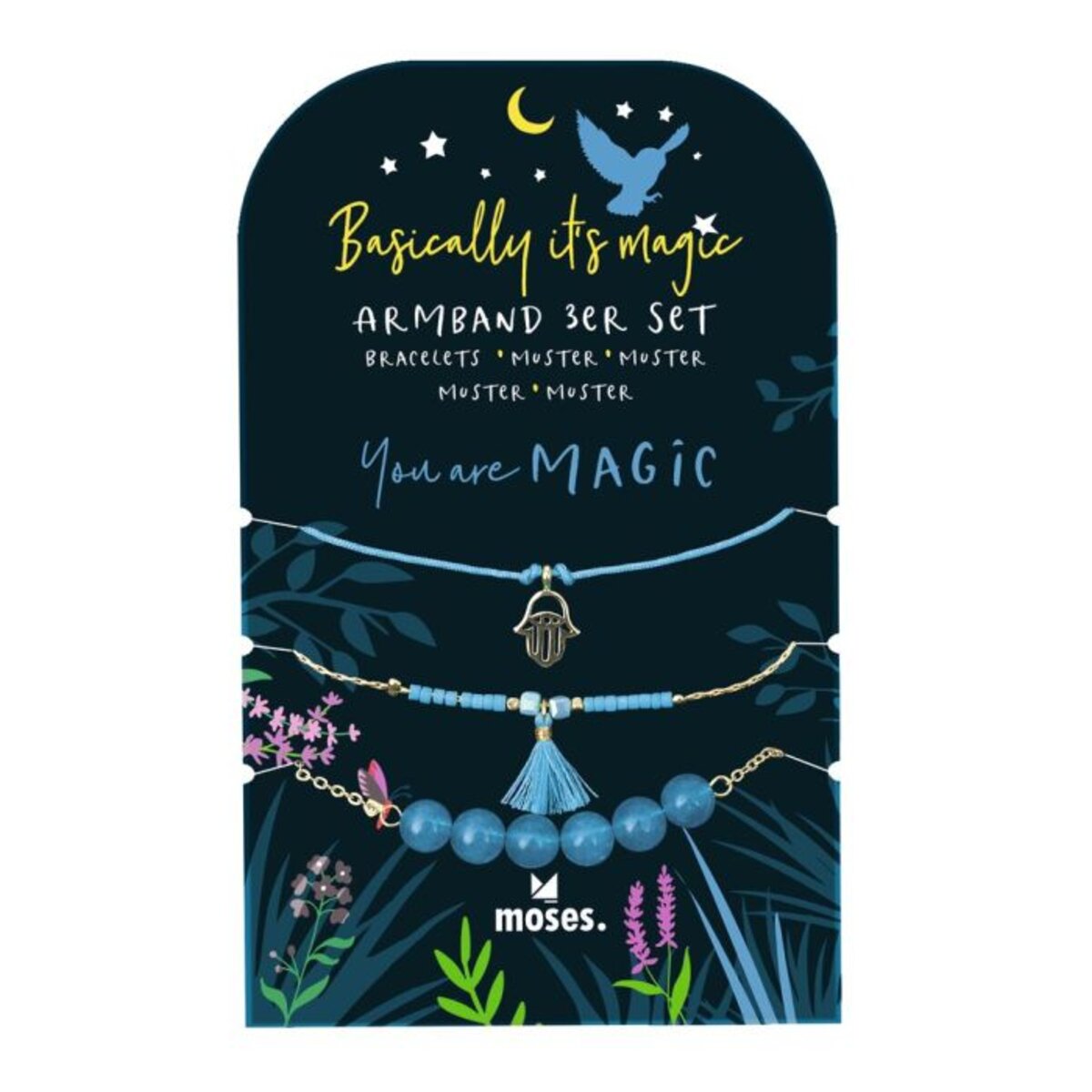 moses. Basically it´s magic - Armbänder 3er Set blau