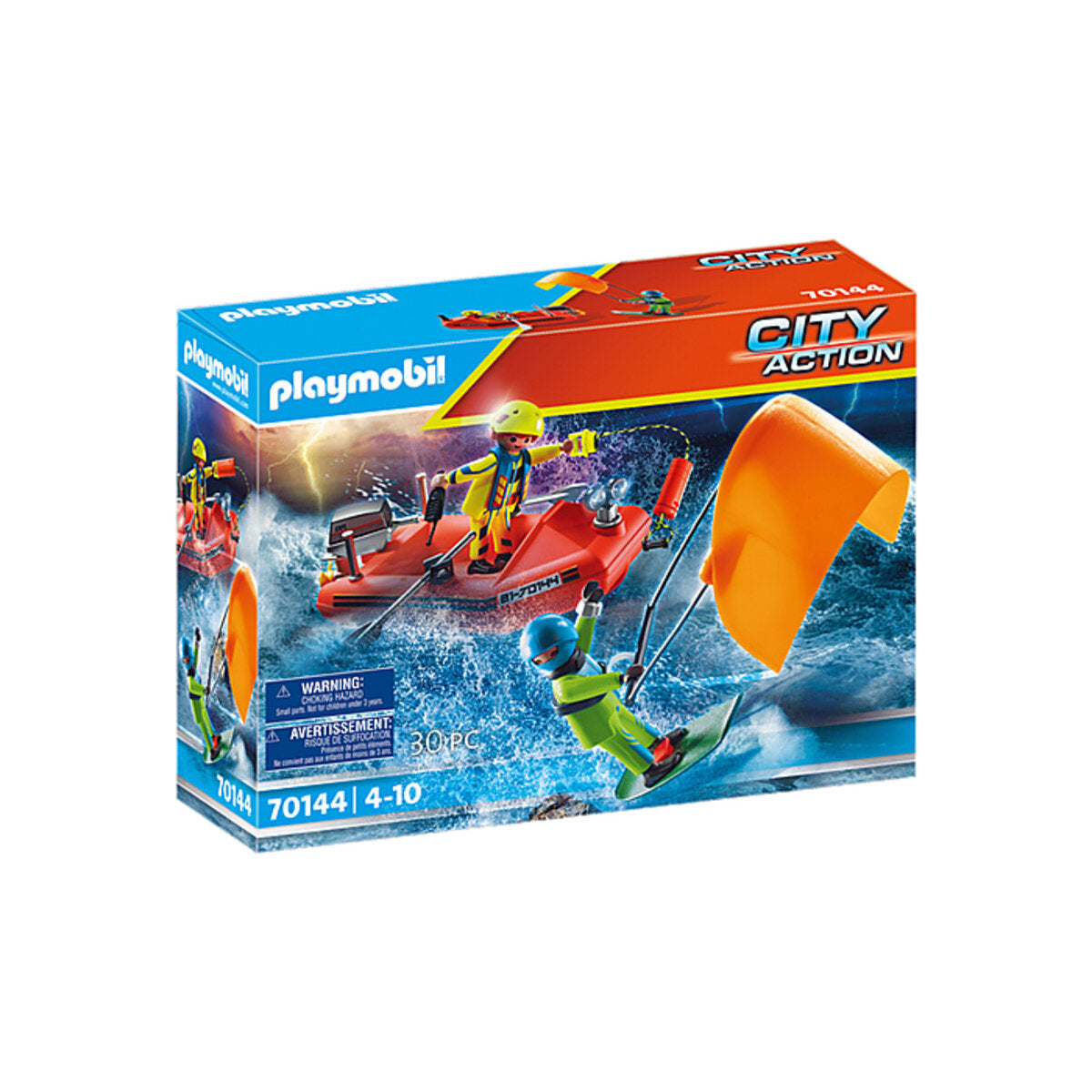 PLAYMOBIL® 70144 City Action Seenot: Kitesurfer-Rettung mit Boot