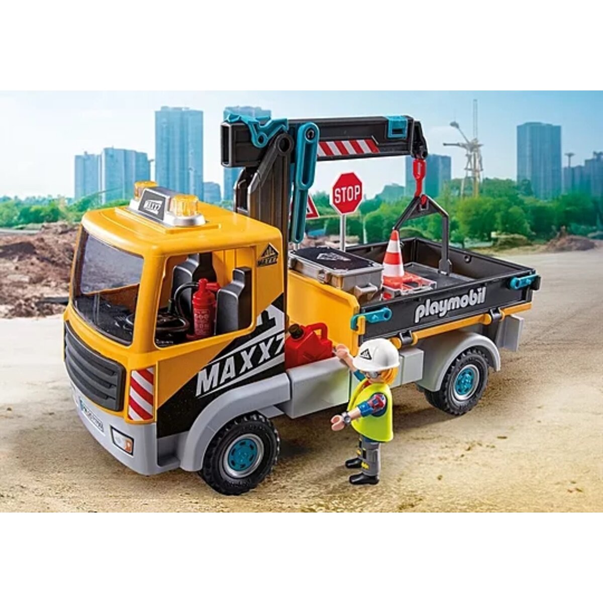 PLAYMOBIL® 71750 Act!on Heros Baustellen-LKW mit Kran