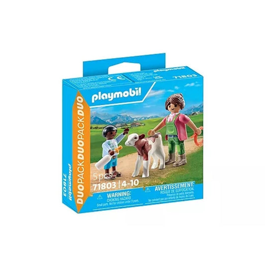 PLAYMOBIL® 71803 DuoPack Bäuerin mit Kind und Kalb
