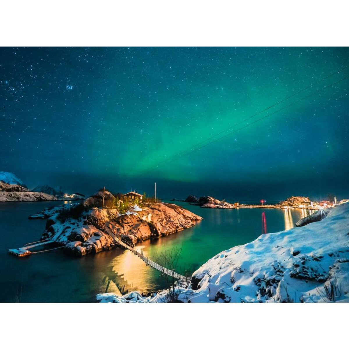 Ravensburger Puzzle - Scandinavian Places: Nordlichter in Tromsø, Norwegen, 500 Teile