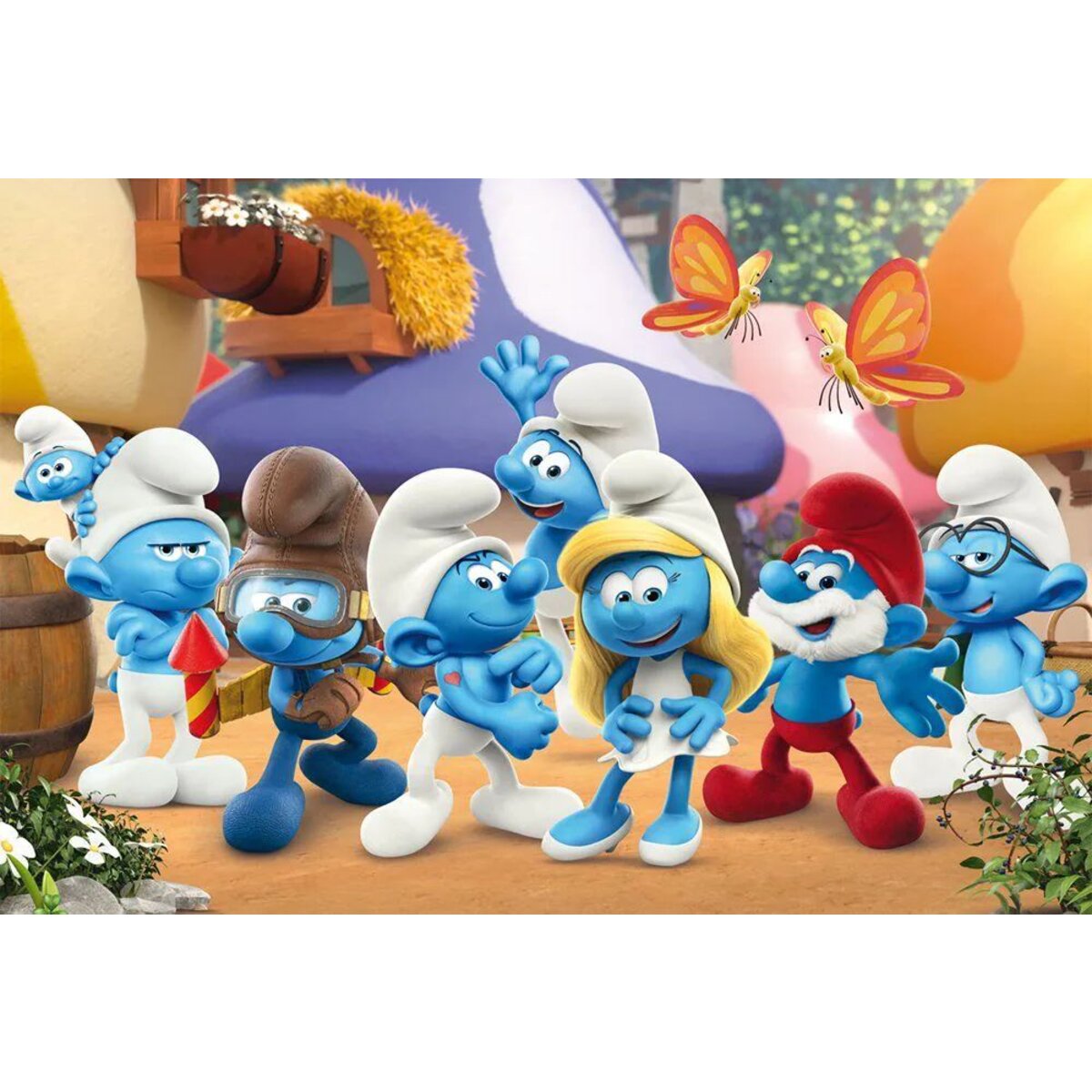 Schmidt Spiele Puzzle - Schlumpfige Freunde, 150 Teile, mit Add-on (2 Figuren)