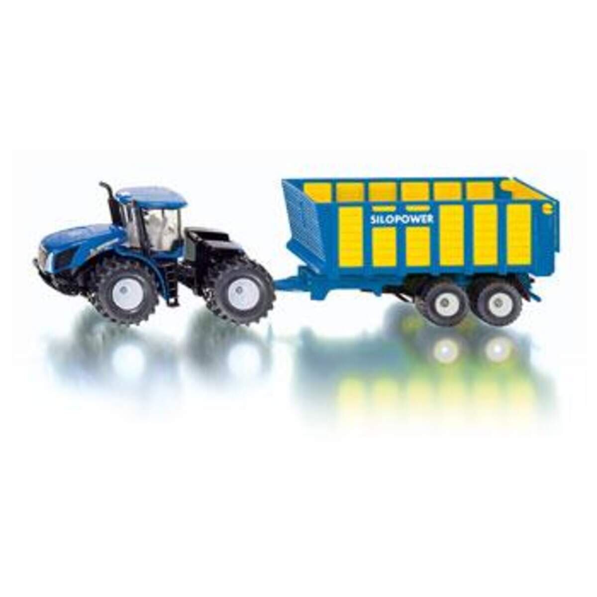 SIKU 1947 Traktor New Holland T9.560 mit Silagewagenn