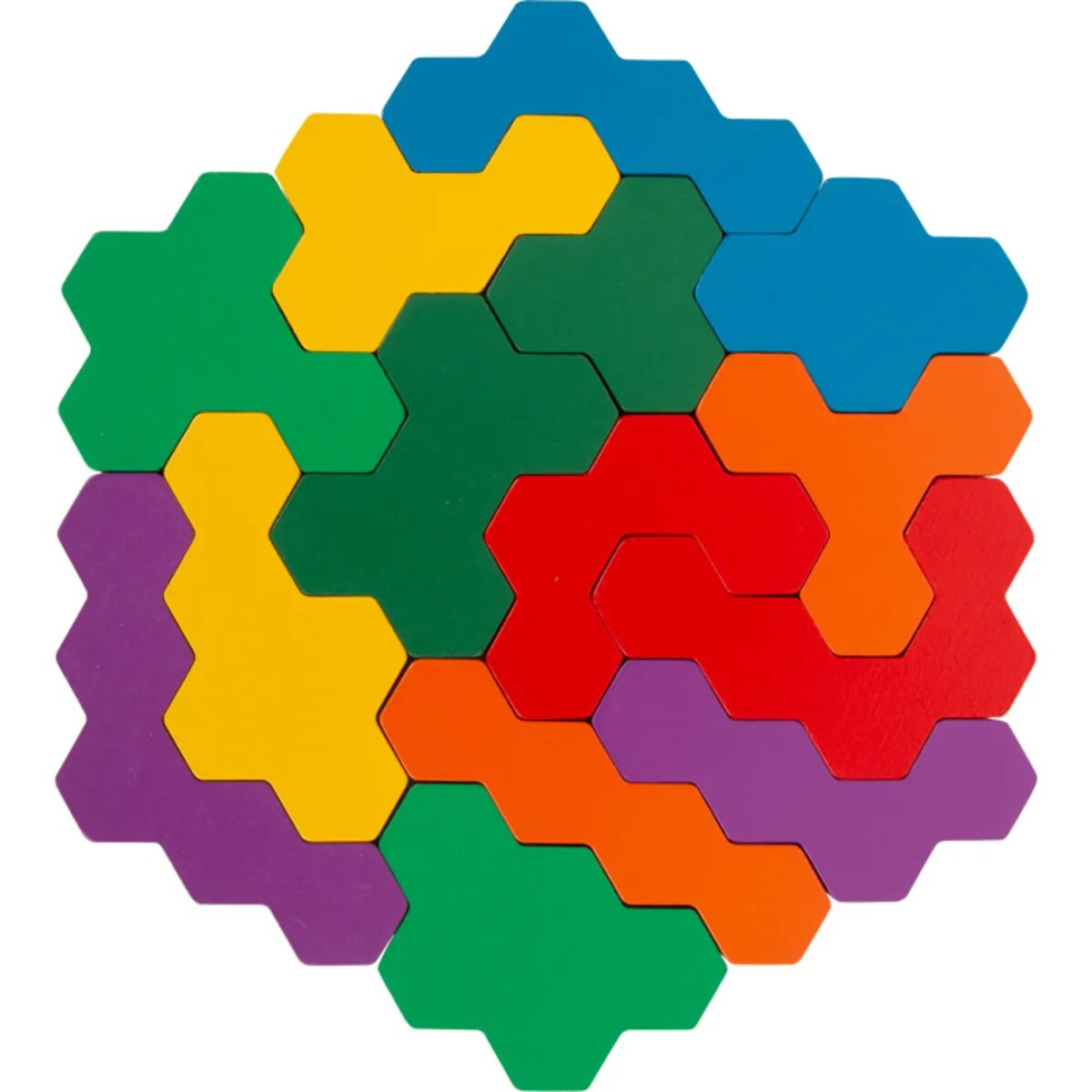 small foot Lernspiel Holzpuzzle Hexagon