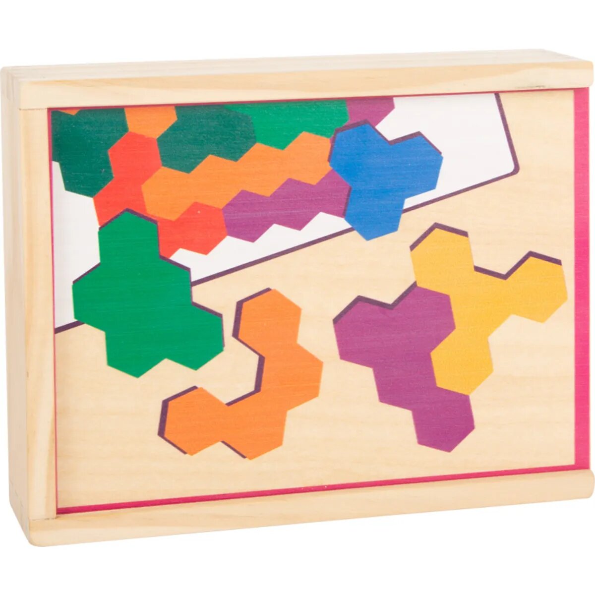 small foot Lernspiel Holzpuzzle Hexagon