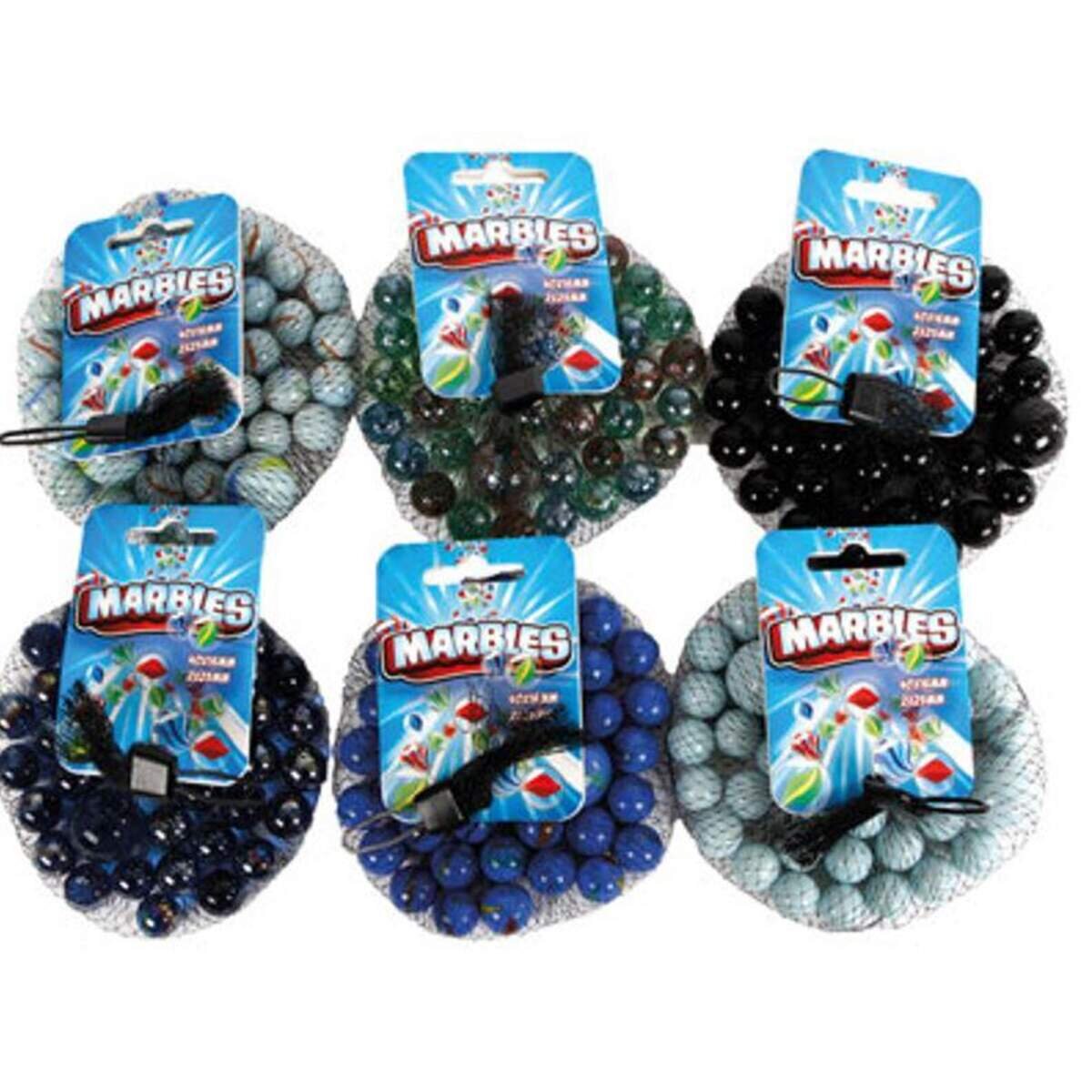 Van Manen Marbles Glasmurmeln 42er Packung, 6-fach sortiert