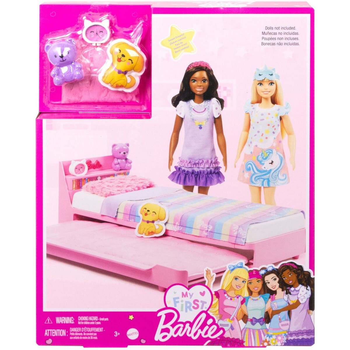 Barbie-Möbel für Kindergartenkinder, My First Barbie Schlafenszeit-Spielset