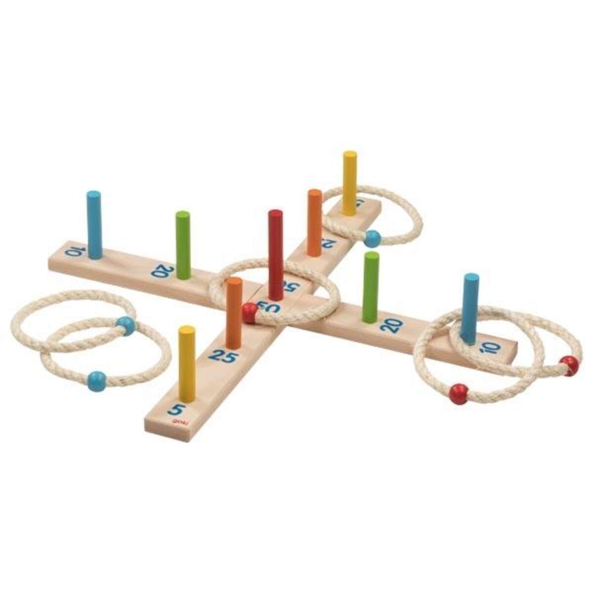 goki Ringwurfspiel mit 6 Sisalringen