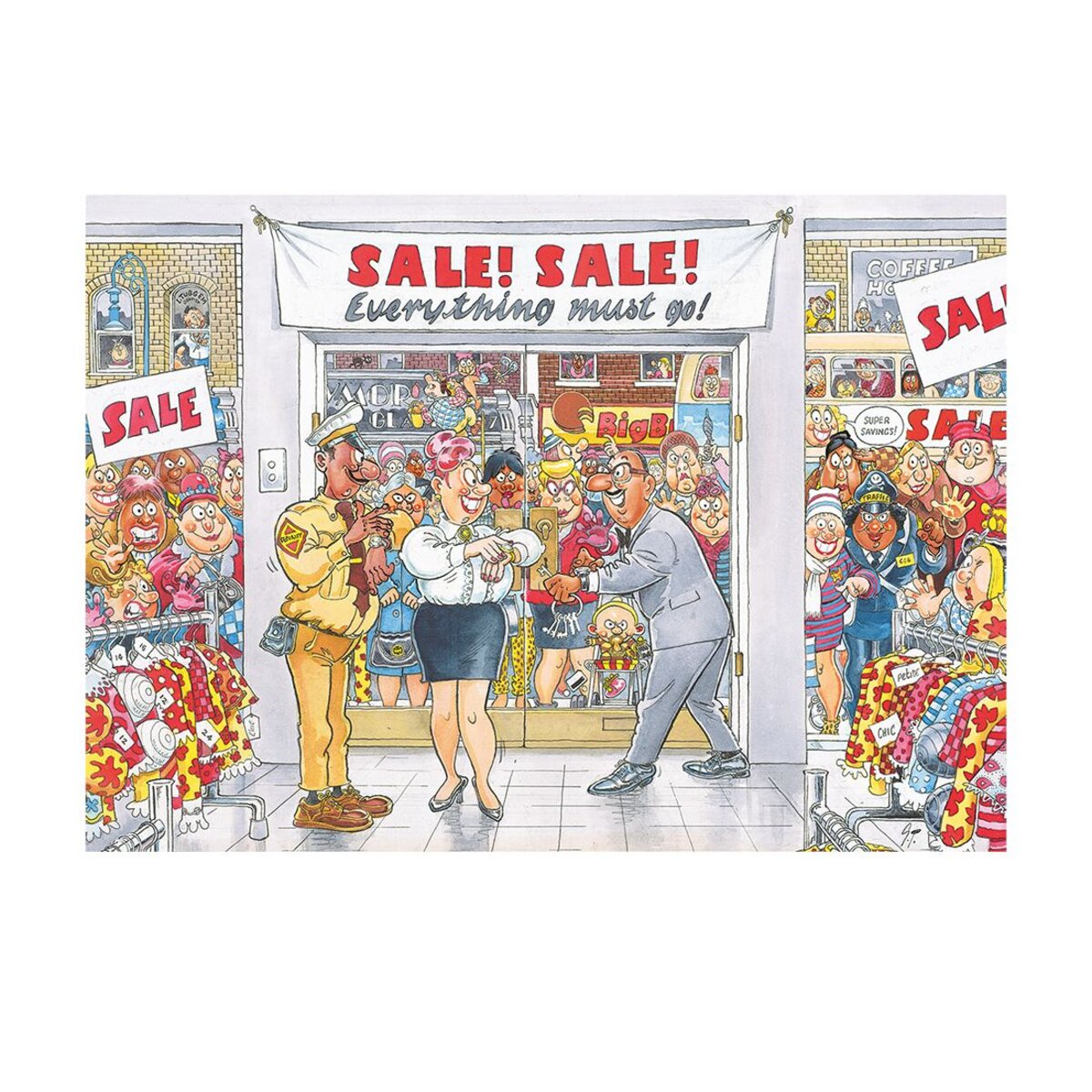 Jumbo Spiele Puzzle - Wasgij Retro Mystery 7: Alles muss raus!, 1000 Teile