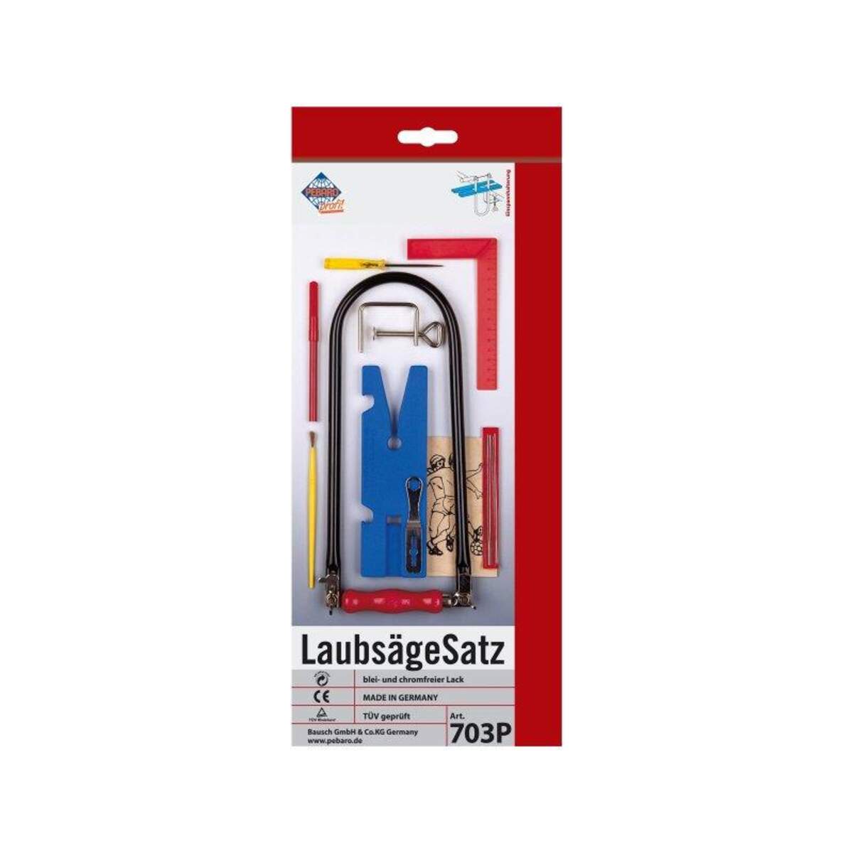 Pebaro Laubsäge Starter Set Mit Vorlage 15-Tlg.