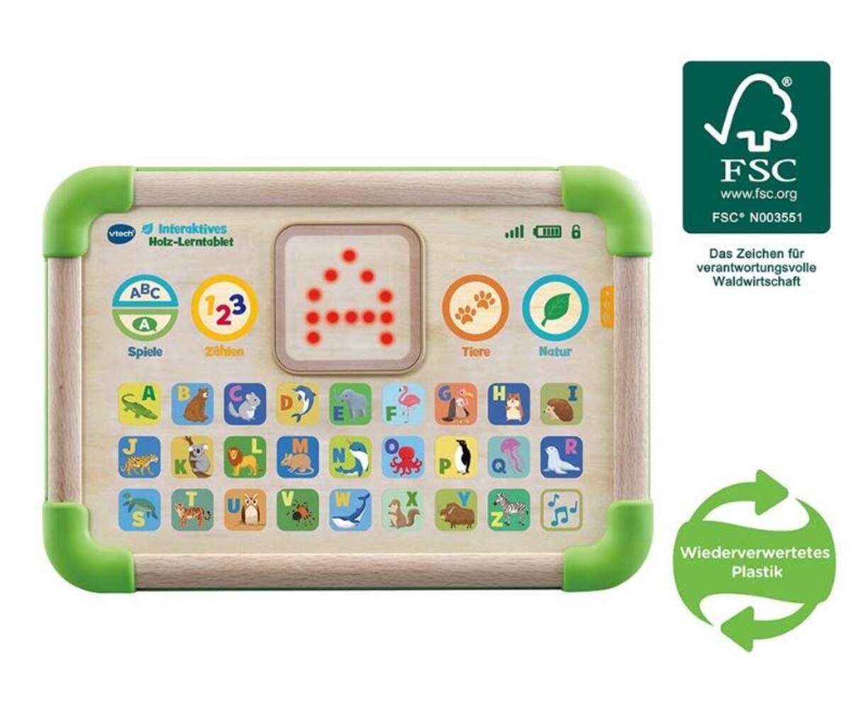 Vtech Interaktives Holz-Lerntablet 80-613504