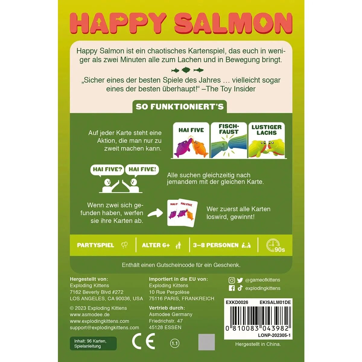 Asmodee Exploding Kittens Happy Salmon