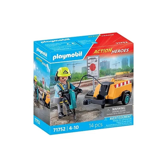 PLAYMOBIL® 71752 Act!on Heros Bauarbeiter mit Meißel