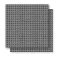 Brixies Plus Basis Platte Dunkelgrau 20x20 (Duo Pack)