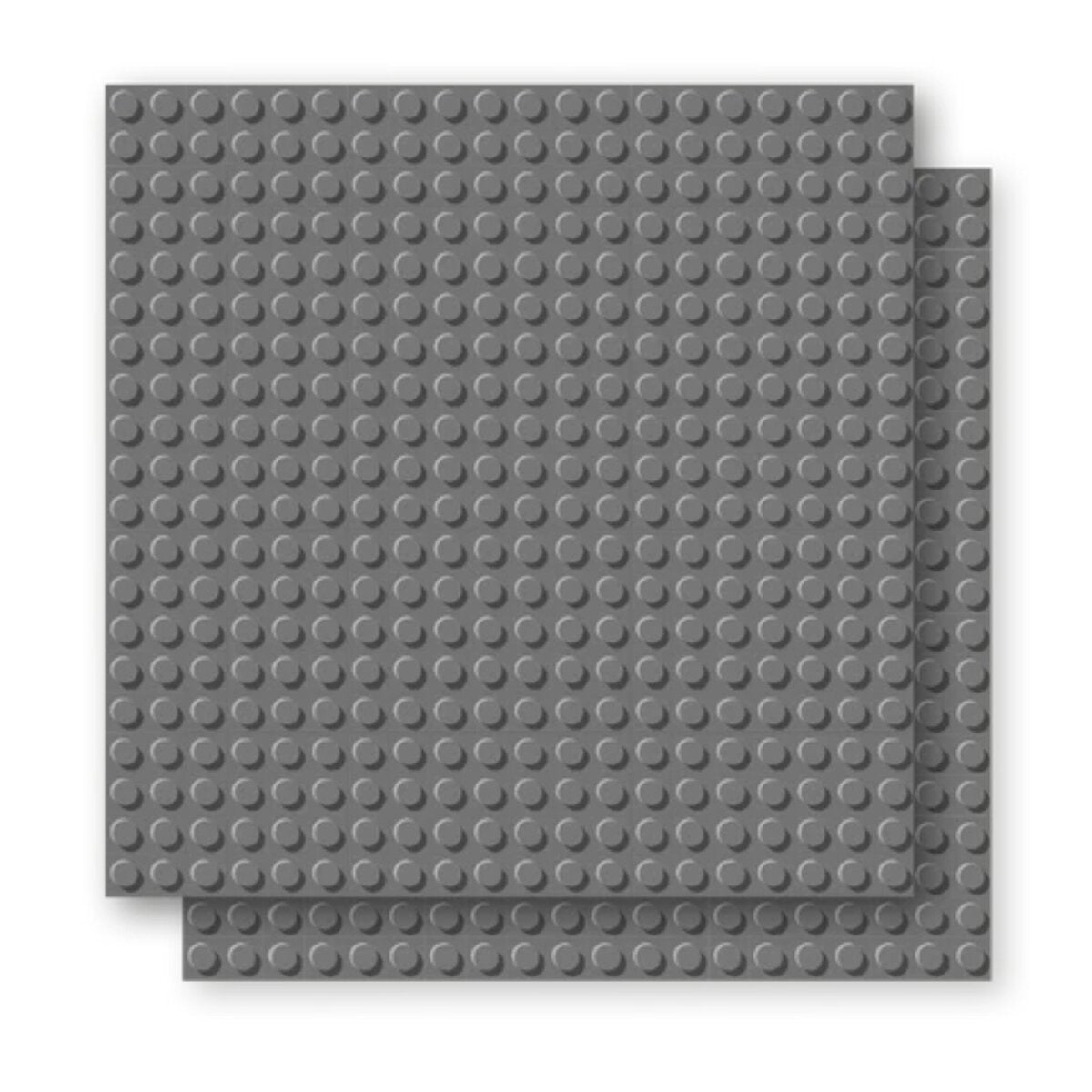 Brixies Plus Basis Platte Dunkelgrau 20x20 (Duo Pack)