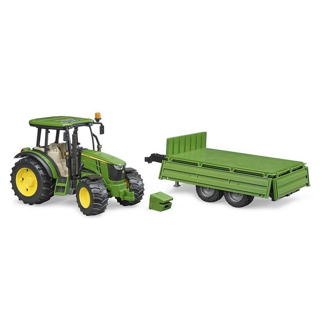 BRUDER® 2108 John Deere 5115M + mit Bordwandanhänger