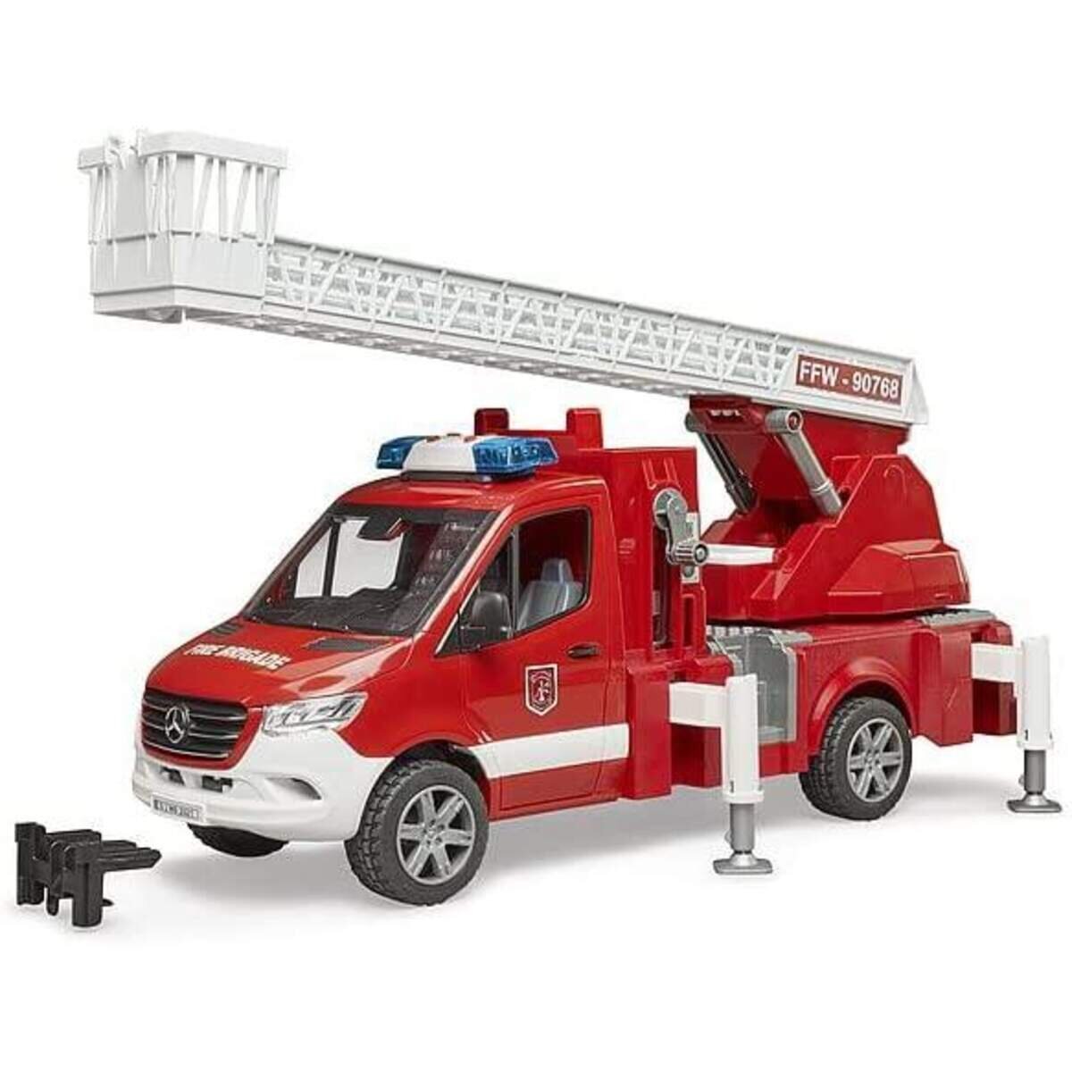 BRUDER® 02673MB Sprinter Feuerwehr mit Drehleiter, Pumpe und Light & Sound Modul