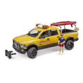 BRUDER® RAM 2500 Power Wagon Life Guard mit Figur, Stand Up Paddle und Light & Sound Modul