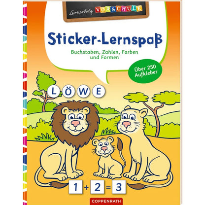 Coppenrath Verlag Lernerfolg Vorschule: Sticker-Lernspaß (Wilde Tiere)