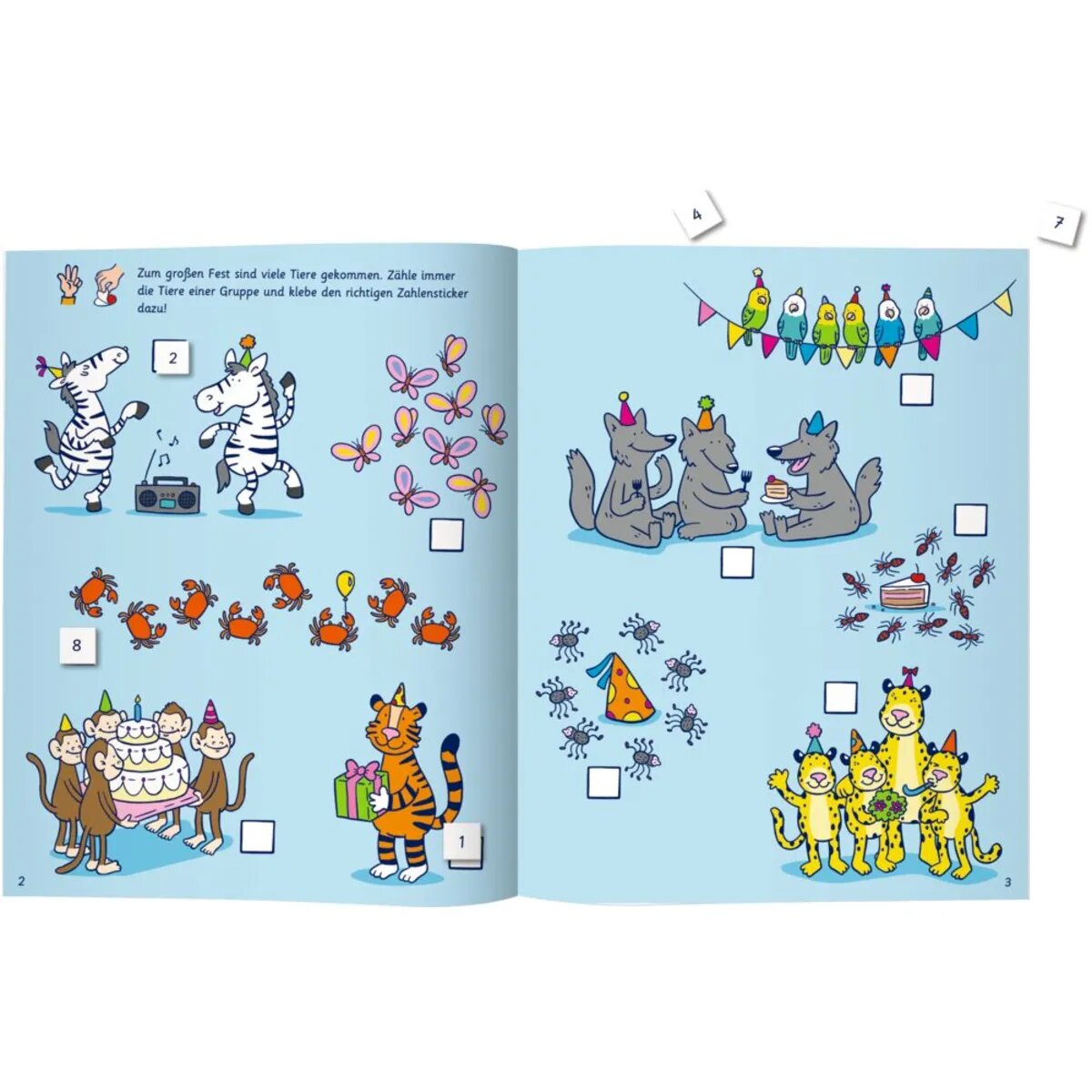 Coppenrath Verlag Lernerfolg Vorschule: Sticker-Lernspaß (Wilde Tiere)