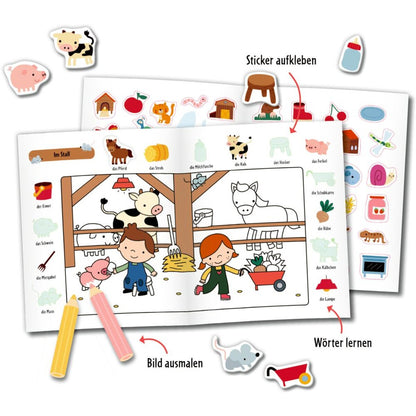 Coppenrath Verlag Mein 1. Sticker-Malbuch: Bauernhof - Mini-Künstler