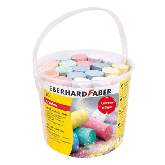 Eberhard Faber Straßenmalkreide Glitzer, 20er Eimer