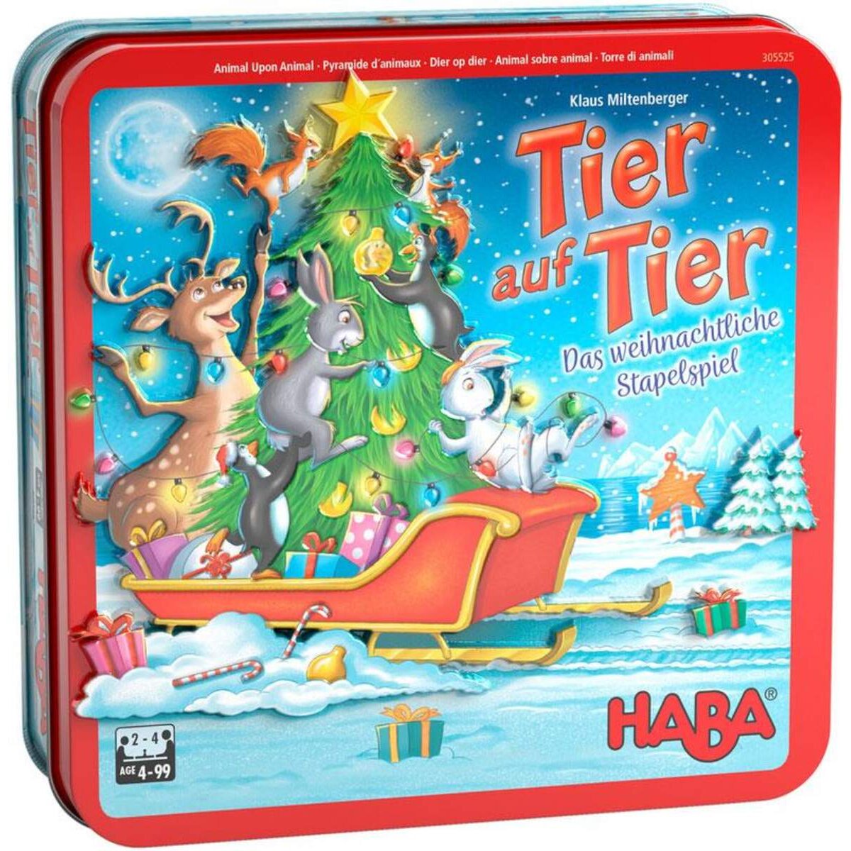 HABA 305525 Tier auf Tier Das weihnachtliche Stapelspiel