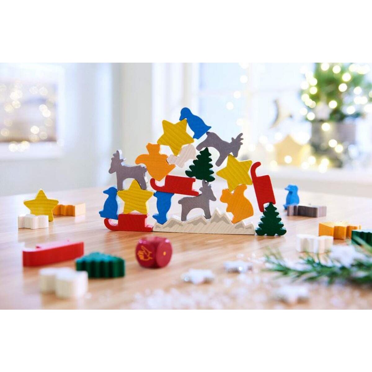HABA 305525 Tier auf Tier Das weihnachtliche Stapelspiel