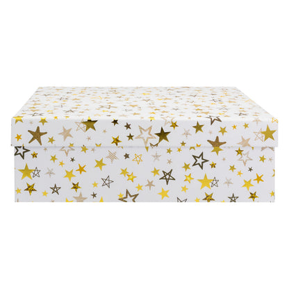 Idena Geschenkboxen Weihnachten Sternenmotiv FSC-Mix, 4er Set