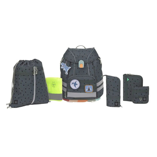 Lässig Schulranzen Set Flexy Unique Speckles Anthracite, 7-teilig