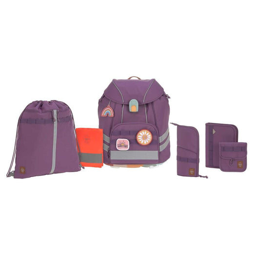 Lässig Schulranzenset Unique Purple, 7-teilig