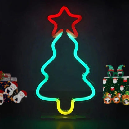 Legami USB-Lampe Tannenbaum Neon Effekt 16 x 1,5 x 28,5 cm