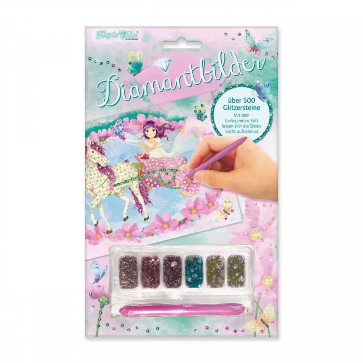 Lutz Mauder TapirElla Diamantbild, Einhorn und Elfe