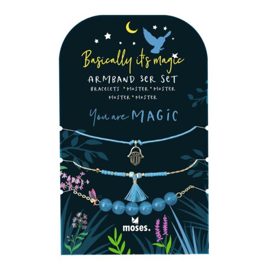 moses. Basically it´s magic - Armbänder 3er Set blau