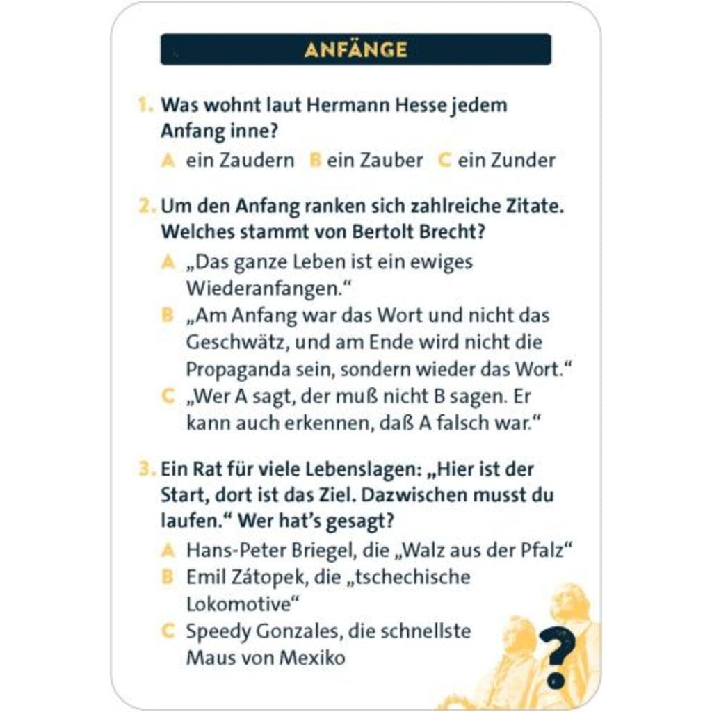 moses. Classic Quiz Große Zitate
