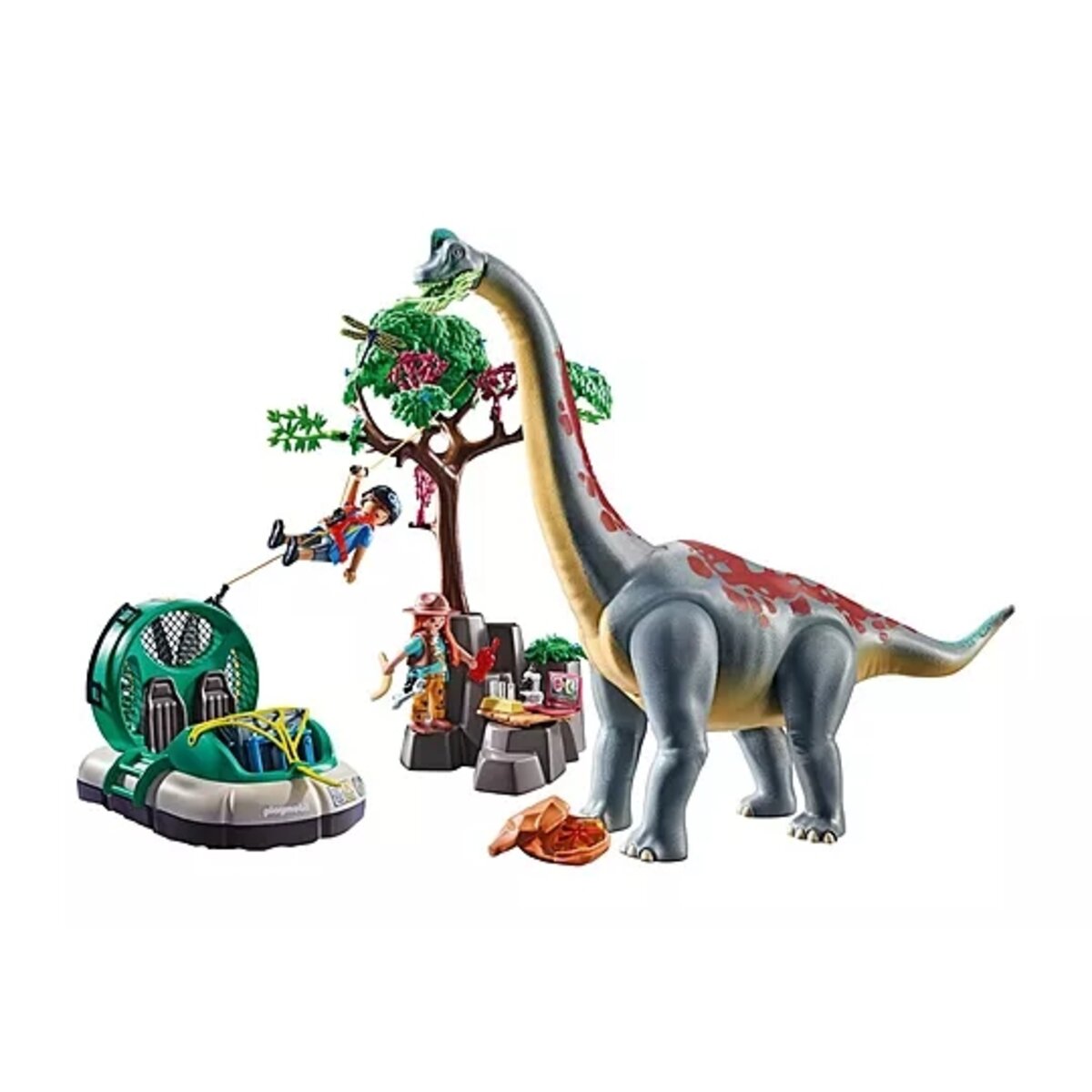PLAYMOBIL® 71819 Dinos Brachiosaurus-Begegnung mit Luftkissenboot