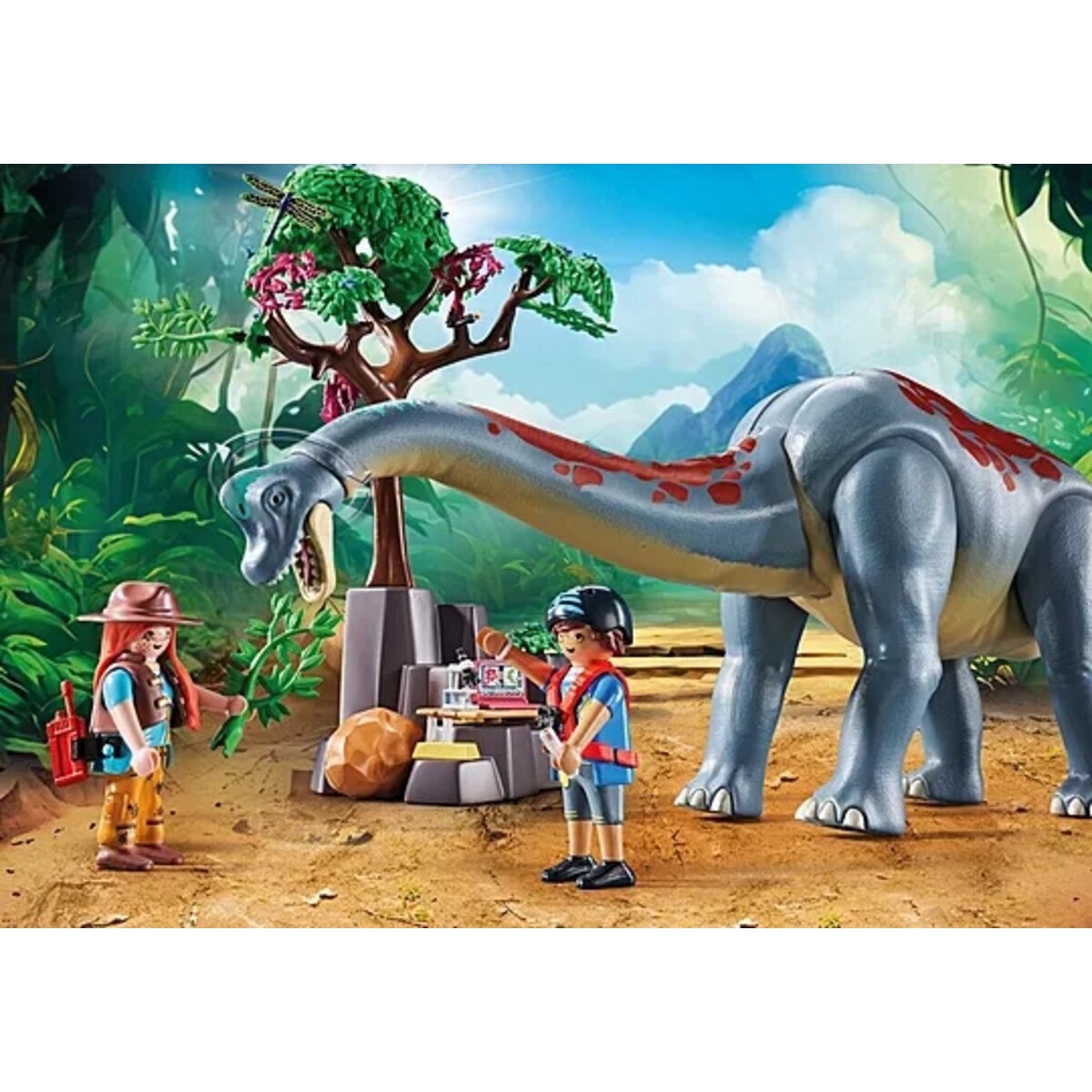 PLAYMOBIL® 71819 Dinos Brachiosaurus-Begegnung mit Luftkissenboot