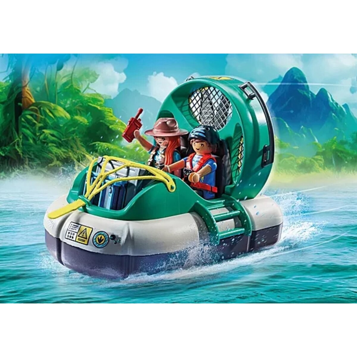 PLAYMOBIL® 71819 Dinos Brachiosaurus-Begegnung mit Luftkissenboot