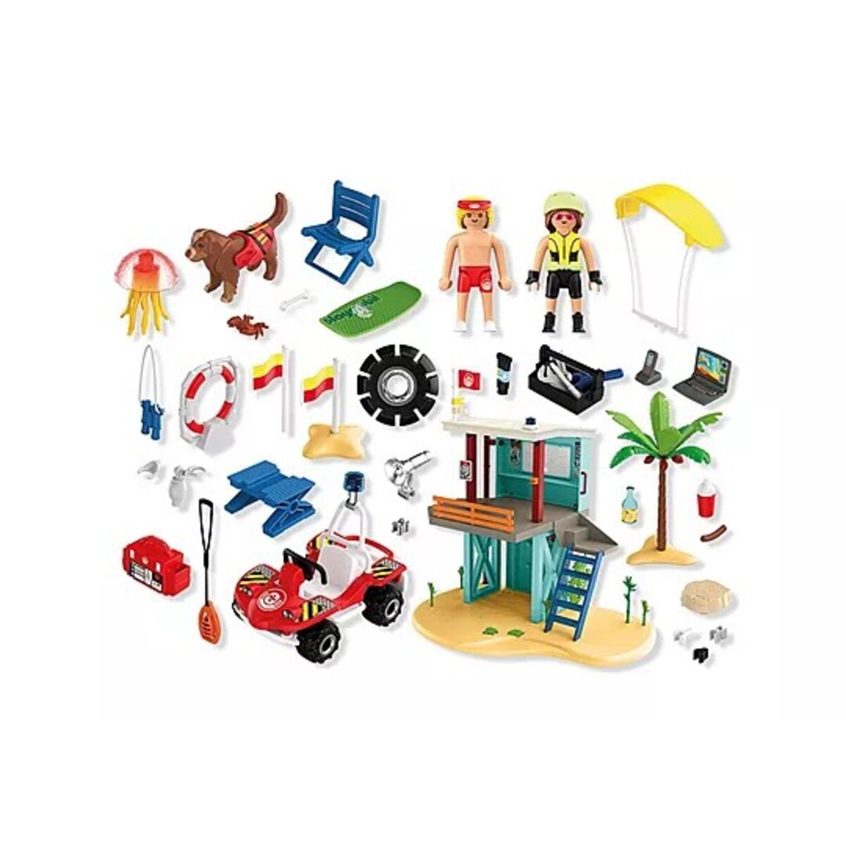 PLAYMOBIL® 71903 DLRG Rettungsturm mit Quad-Werkstatt