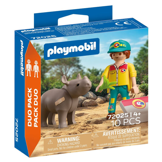 PLAYMOBIL® 72025 DuoPack Tierpfleger mit Nashorn